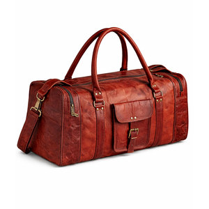 Bolsa de Viaje de Cuero Genuino de Lujo para Hombre, Estilo Vintage, con Logotipo Personalizado, para Gimnasio, Fin de Semana, Viajes Cortos, Gran Capacidad - Product Image 4