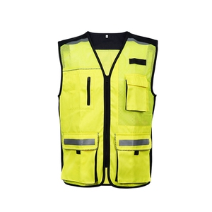 Chaleco de Seguridad Premium para Hombre, Chaleco Reflectante de Alta Visibilidad Personalizado, Ropa de Trabajo Ligera de Malla, Chaleco de Construcción para Exteriores con Cremallera - Product Image 1