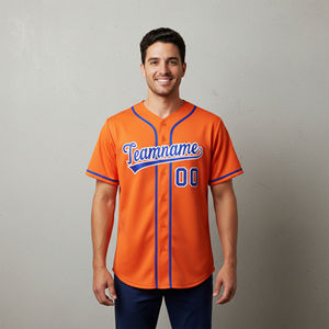 Camiseta de Béisbol de Manga Corta para Hombre, Sublimada, 100% Poliéster, Ropa Deportiva de Alta Calidad, Transpirable, con Rayas - Product Image 1