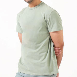 Camiseta de Hombre 100% Algodón al por Mayor, Logotipo Personalizado, Jersey Grueso, Estilo Hip Hop, Diseño Liso - Product Image 3