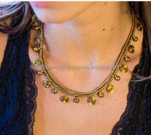 Collar de latón estilo bohemio para mujer Diseño elegante de artesanía de metal inspirado en Anthropologie - Product Image 4