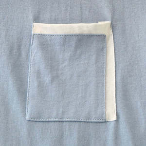 Camiseta de punto de algodón y poliéster de alta calidad para hombre, corte regular, con bolsillo delantero, logotipo personalizado, secado rápido, estilo vintage lavado para exteriores - Product Image 5