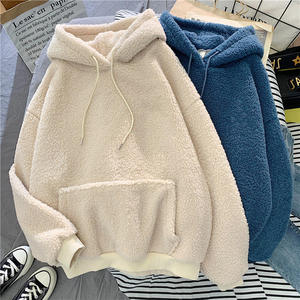 Ski & Snow Wear-Custom Sublimation Fleece Hoodie 100% Polyester Thick Lamb <b>Fur</b> Comfortable Women's Hoodie - Product Image 5