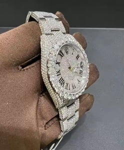 Montre de luxe pour femmes en acier inoxydable, cadran rond de 36mm, date analogique, cristal saphir, mouvement à Quartz, fermoir pliant - Product Image 2
