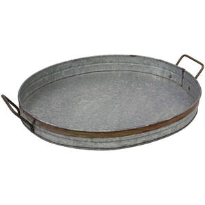 Ensemble de plateaux en métal galvanisé au design moderne classique 3 matériaux en fer durable pour un usage domestique Cadeau de Noël Plateaux décoratifs à bas prix - Product Image 4