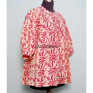 Vestido Maxi de Algodón Estampado a Mano para Mujer, Cómodo, Transpirable, Ecológico, Diseños Elegantes, Estilo Bohemio, Estampado Floral Japonés para Chicas - Product Image 4