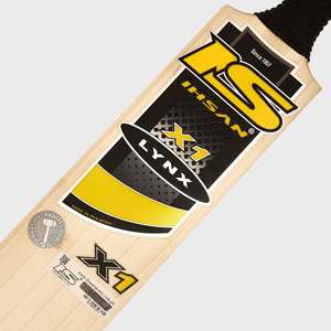 Bate de Críquet Ihsan Sports Lynx X1 Edition, Ligero y Duradero, de Madera de Sauce, con Cubierta de Burbujas y Lámina Antideslizante Incluida - Product Image 1