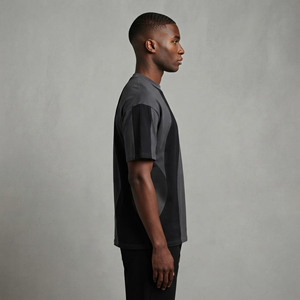 T-shirt Oversize Homme en Coton Pur 180g, Coupe Boxy Bicolore Style Hip Hop, Personnalisable avec Logo – Grande Vente - Product Image 6