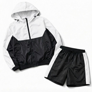 Conjunto de Sudadera con Capucha y Pantalones Cortos para Hombre con Logotipo Personalizado, Traje Deportivo para Hombre, Conjunto de 2 Piezas - Product Image 3