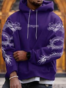 Sudadera con capucha para hombre, estilo streetwear, corte holgado, tela gruesa, informal, para gimnasio, para la moda de invierno - Product Image 4