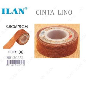 ILAN Nastro di Lino Marrone 3.8Cm X 5Cm per Artigianato e Decorazione - Product Image 1