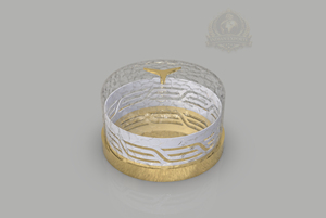 Dôme à gâteau de luxe en métal, plateau de présentation moderne pour la réception arabe des Émirats arabes unis, support à gâteau de mariage, présentoir à pâtisserie - Product Image 5