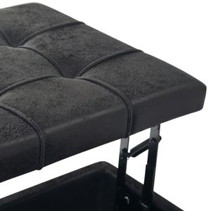 Tavolino da Caffè Harrison Nero Effetto Invecchiato con Contenitore - Categoria Prodotti: Pouf e Sgabelli - Product Image 5