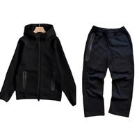 Jaket Hoodie Fleece Teknologi Sporty Musim Dingin Terinspirasi Teknologi dengan Celana Panjang Windbreaker Bernapas dan Set Hoodie Unisex Tracksuit