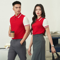 Chemises polo pour hommes, design bicolore, séchage rapide, manches courtes, 95% coton, 5% élasthanne, t-shirts pour hommes, logo personnalisé, respirant