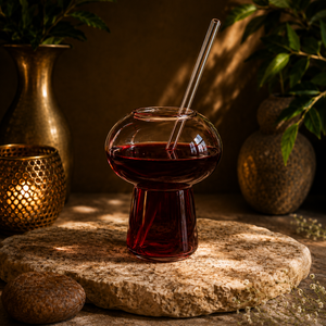 Verre à vin, boisson ou cocktail en verre transparent en forme de calebasse, fait main, compatible lave-vaisselle, design moderne, capacité 100 ml, pour la maison et l'hôtel - Product Image 3