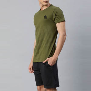 Servicio OEM, Conjunto de Camiseta y Pantalones Cortos Casuales de Invierno para Hombre, Talla Grande, Color Sólido, Algodón - Product Image 2