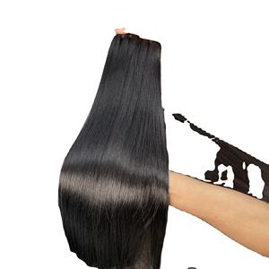 Extensions de cheveux humains vierges crus authentiques de qualité pure 100% Satisfaction Vietnam trame couleur noire naturelle Super Double dessiné - Product Image 1