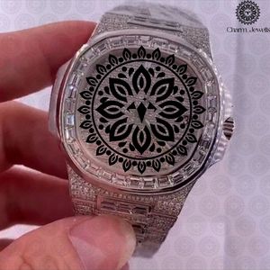 Montre de luxe Charm_Jewells en acier inoxydable 40 mm, cadran analogique, mouvement mécanique, mode masculine, date automatique, étanche 10 bars - Product Image 1