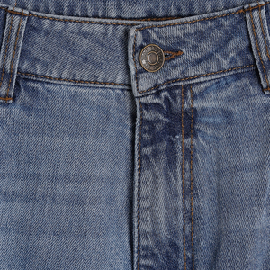 Jean en denim délavé aux enzymes, coupe large, taille haute, extensible, coupe ample, en coton uni, pour usage quotidien décontracté, été et printemps - Product Image 4