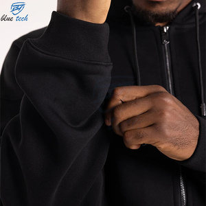 Custom Printed Men Tracksuit Set Full Zip Jacket Pants Breathable 100% Cotton Streetwear Athletic Sportswear for Gym Training - Product Image 6