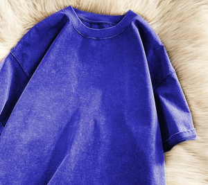 Unisex 100% Cotton Heavyweight <b>Acid</b> Wash T-Shirts Boxy <b>Drop</b> Shoulder Oversized Vintage Look Solid Long Loose Autumn - Product Image 2