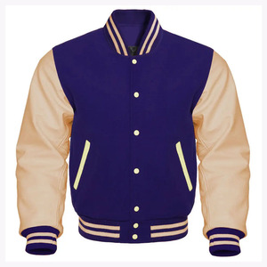 Hot sale Custom Embroidery Leather Sleeve Baseball Varsity Jacket Professional Manufacturer <b>Top</b> Quality Varsity Jacket for man - Product Image 2