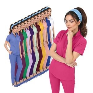 Uniformes Médicos de Alta Calidad para Enfermeras, Conjuntos de Uniformes para Farmacias, Hospitales, Doctores y Enfermeras, Elásticos - Product Image 3