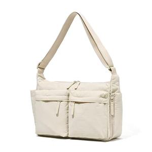 Black Nylon Messenger Crossbody <b>Bag</b> Water Resistant Multi Pocket Shoulder <b>Bag</b> <b>Lunch</b> <b>Bags</b> - Product Image 3