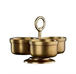 Home Decor Metal Dry Fruits Bowl Snack Holder Decorative Serving Dish Dining Table Gift - Product Image 2