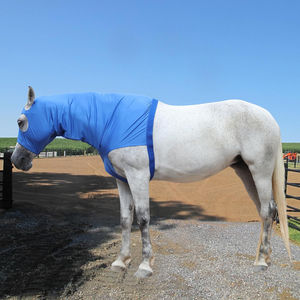 Couvre-couche respirant en polyester pour chevaux de course avec protection anti-mouches, effet brillant et fermeture à sangle réglable - Équitation - Product Image 2