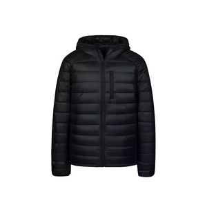 Men's Hooded Puffer <b>Jacket</b> Zipper Closure Windproof Winter Coat Casual Solid Color Polyester Regular Fit 2026 - Product Image 1