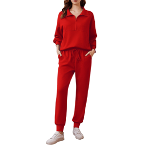 Conjunto Deportivo para Mujer, Sudadera Holgada y Pantalones Jogger, Estilo Informal para Ejercicio, Viajes y Uso Diario - Product Image 1