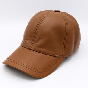 Gorra de Cuero Personalizada con Logotipo para Hombre, Estilo Vintage, Ajustable, de Cuero Genuino, Gorra de Béisbol, Gorra de Moda para Motociclistas - Product Image 1