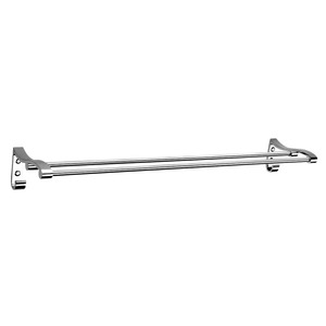 Stainless Steel Bathroom <b>Towel</b> Rack Dual <b>Bar</b> Modern Metal Wall Holder - Product Image 2