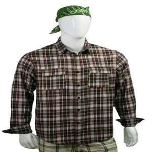 Camisa de Franela a Cuadros para Hombre, 100% Algodón Orgánico, Cuello Alto, Estampado con Pigmentos, Logotipo Personalizado, Casual, Manga Larga, Teñida con Hilo, Ecológica - Product Image 6