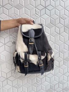 Real Cowhide Leather <b>Backpack</b> Multi Pockets <b>Backpack</b> Stylish School Bags Unisex Multi Uses Bags Wholesale Bulk Product - Product Image 1