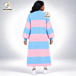 Gamma Phi Delta Bulk High Quality Women's Long Solid 100% Polyester Anti-Wrinkle Breathable Lightweight <b>Sweater</b> <b>Plus</b> <b>Size</b> - Product Image 2