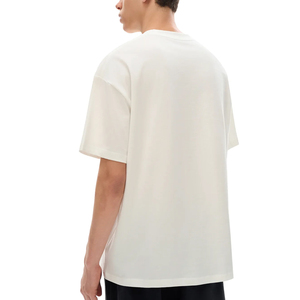 100% Cotton Nonwoven Solid Vintage Formal T-Shirt Regular Fit <b>Drop</b> Shoulder Custom High Quality Printing Heavy Weight Men - Product Image 6