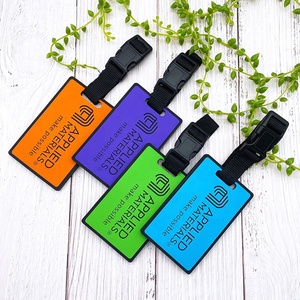 Logotipo 3D personalizado Etiqueta de equipaje de goma de PVC suave Etiquetas de nombre de equipaje Etiqueta de identificación de maleta - Product Image 5
