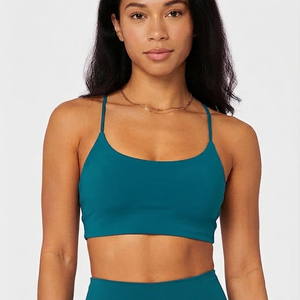 2025 New Arrival High Quality Simple Yoga Tank Top Workout Sports <b>Bra</b> Spandex/Nylon Four-Way Stretch Quick Dry Breathable Medium - Product Image 3