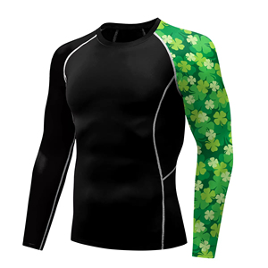 Rash Vest <b>Surf</b> Shirt Rush Guard Sun Protection Clothing Men's Compression Shirts Rash guard Men Rash Guards - Product Image 3