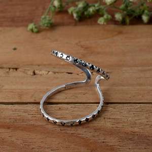 SHYAM JEWELRS Handmade Luxury Silver Plated Minimalist Arthritis Splint <b>Ring</b> | <b>Adjustable</b> Double Band Joint Support Unisex Party - Product Image 3