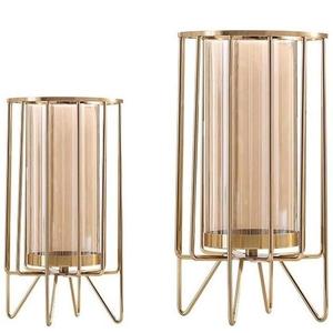 Portavelas Moderno Geométrico Cuadrado de Metal Dorado con Funda de Vidrio para Bodas, Navidad, Decoración Ecológica para el Hogar - Product Image 6