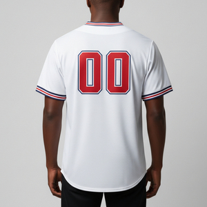 Maillot de baseball personnalisé de haute qualité, imprimé en couleur, manches courtes, séchage rapide, respirant, antibactérien, recyclable à 100% - Product Image 6