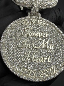 Pendentif Ailes « Pour Toujours dans Mon Cœur » en Argent 925 avec Moissanite, Cristal et Strass Micro-Pavé – Charme Romantique Unisexe, Cadeau Idéal - Product Image 6