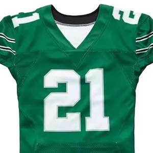 Maillot de football américain personnalisé de haute qualité, manches courtes, grande taille, nom et numéro d'équipe imprimés, chemise d'entraînement pour hommes - Product Image 2