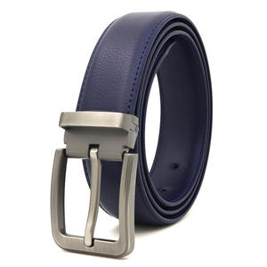 Cinturón de Cuero Genuino para Hombre, Color Sólido, Hebilla de Acero Rectangular, Estilo Casual, Duradero - Product Image 6
