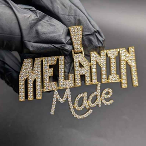 Luxury Moissanite <b>Custom</b> <b>Name</b> Pendant 925 Silver Rhodium Plated Iced Out Hip Hop Unisex <b>Necklace</b> Handmade Statement Jewelry Gift - Product Image 6