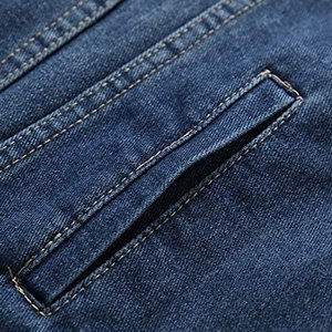 Outfitize International Wholesale <b>Mens</b> <b>Denim</b> <b>Jacket</b> with Side Pockets Functional Design Casual Blue Jean <b>Jackets</b> - Product Image 2